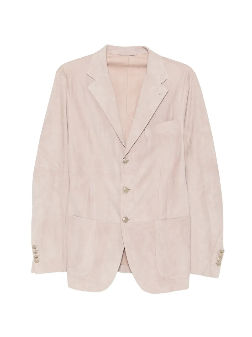 single-breasted suede blazer