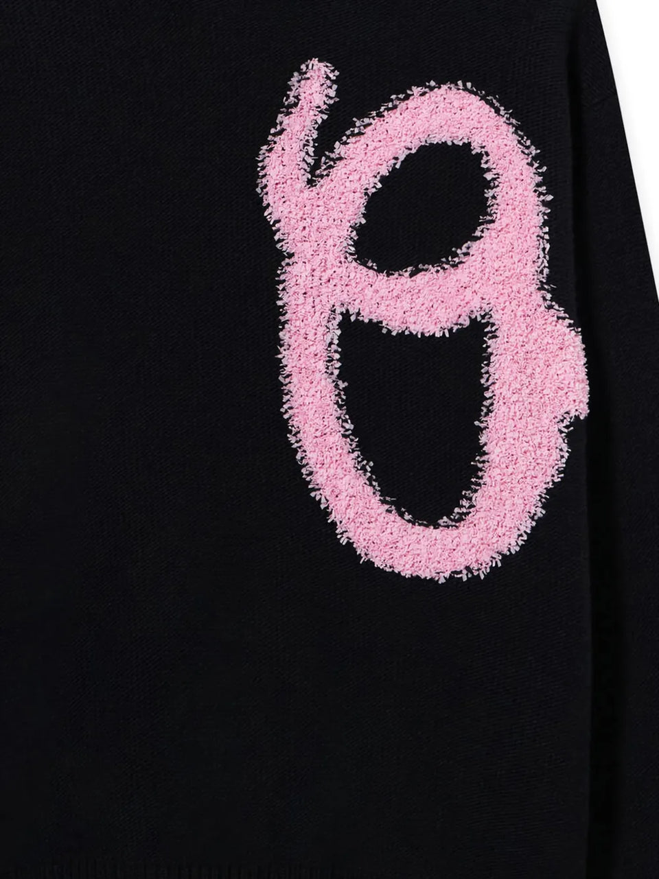 fuzzy crewneck knitwear