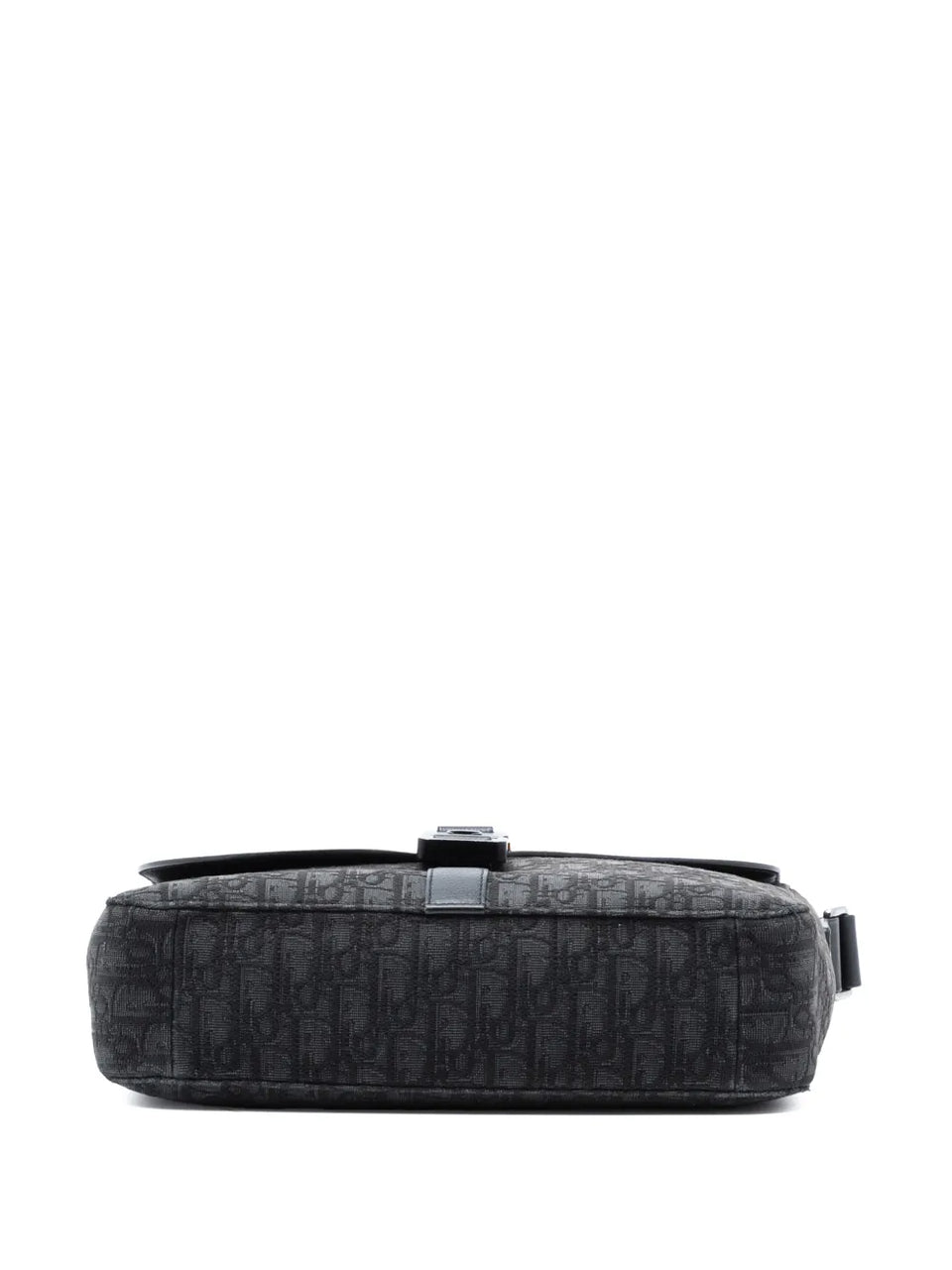 2023 Medium Oblique Canvas and Grained Calfskin Saddle Messenger Bag with Flap crossbody bag