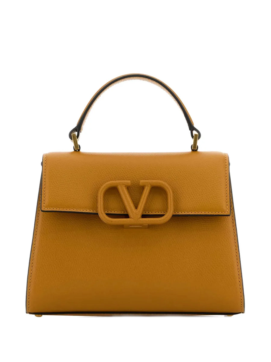 Small Vsling camel leather tote bag