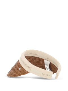 Bianca logo raffia visor hat