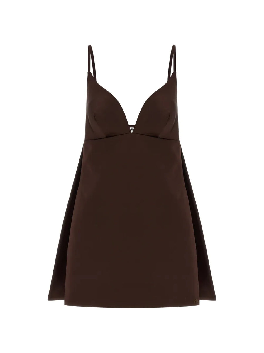 Duchesse V-neck mini dress