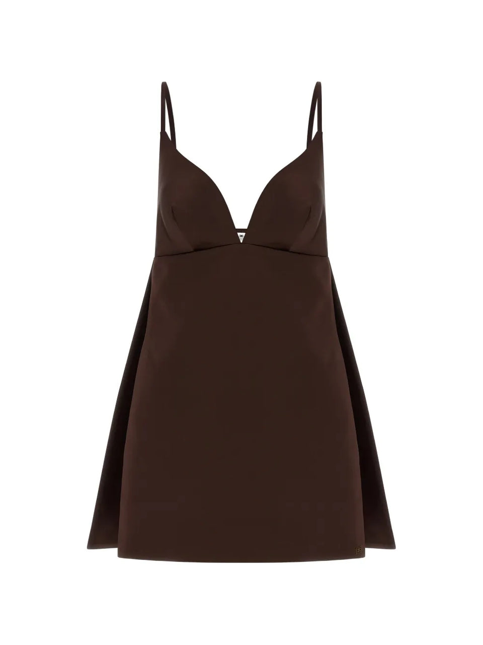 Duchesse V-neck mini dress