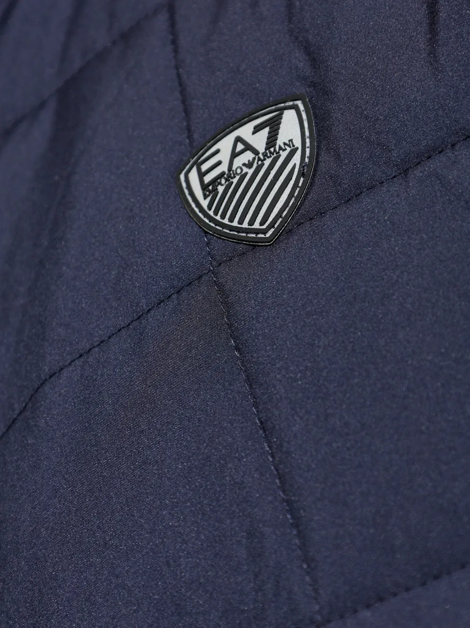 logo-patch quilted jacket