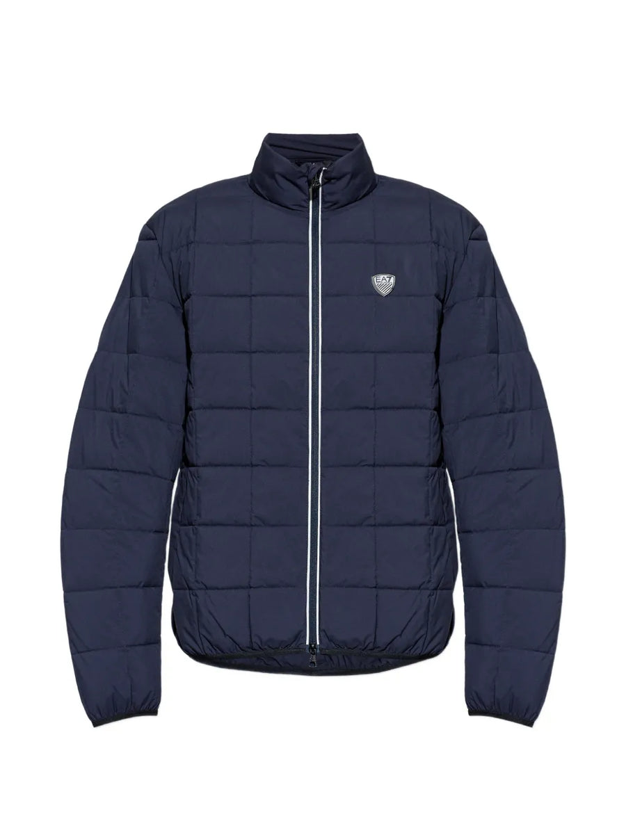 logo-patch quilted jacket