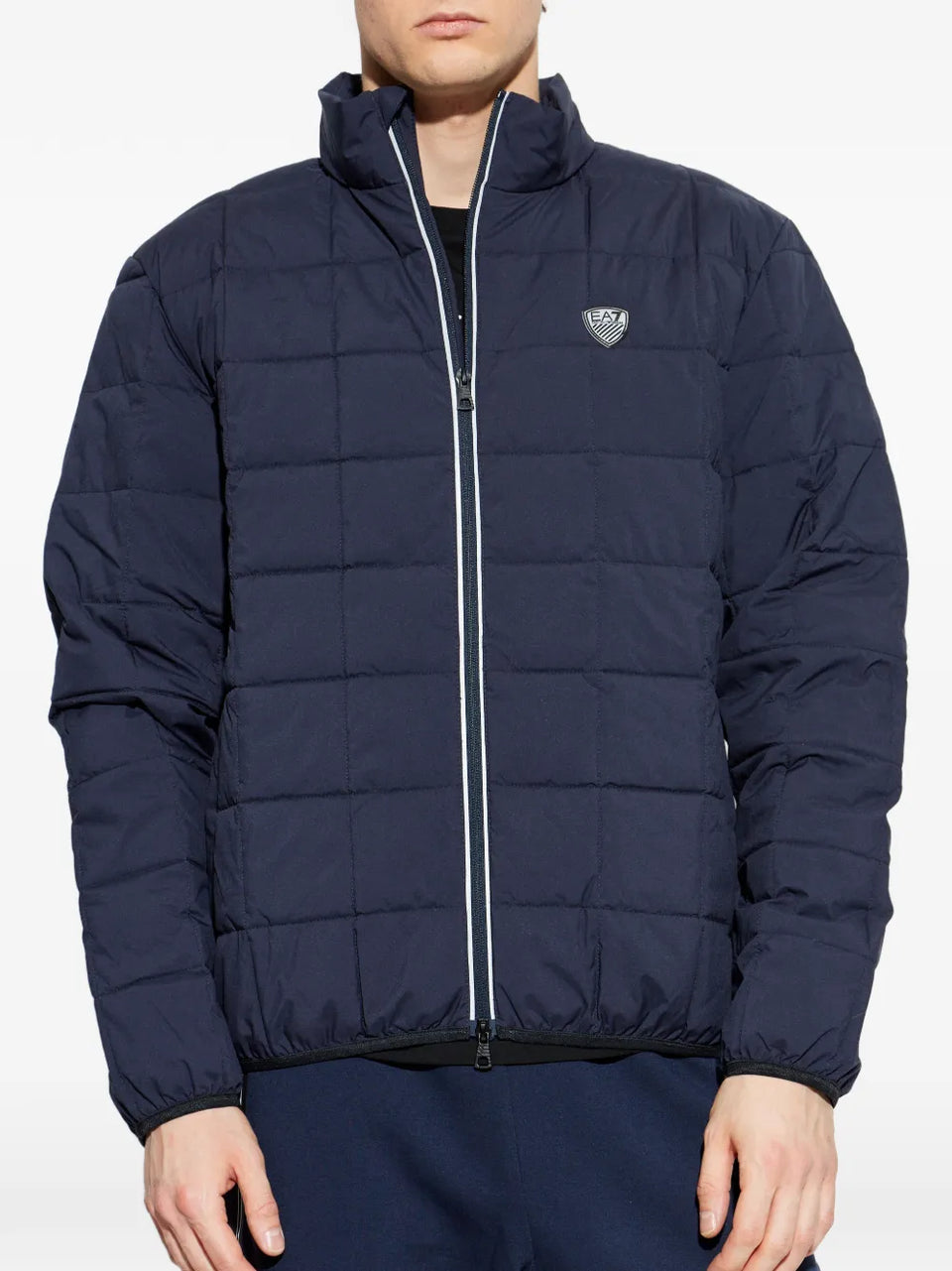 logo-patch quilted jacket