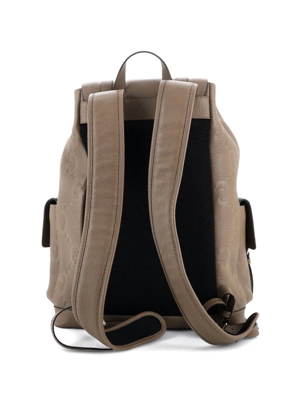 Double Pocket Belt Jumbo GG Embossed Leather Large backpack
