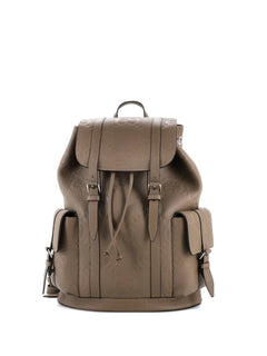 Double Pocket Belt Jumbo GG Embossed Leather Large backpack