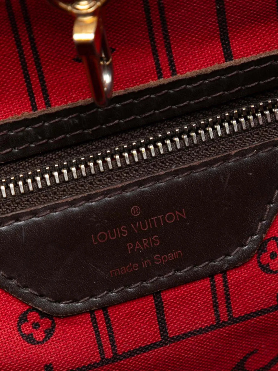2013 Damier Ebene Neverfull MM tote bag