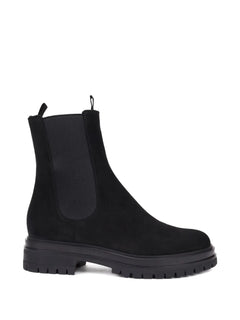 pull-on suede chelsea boots