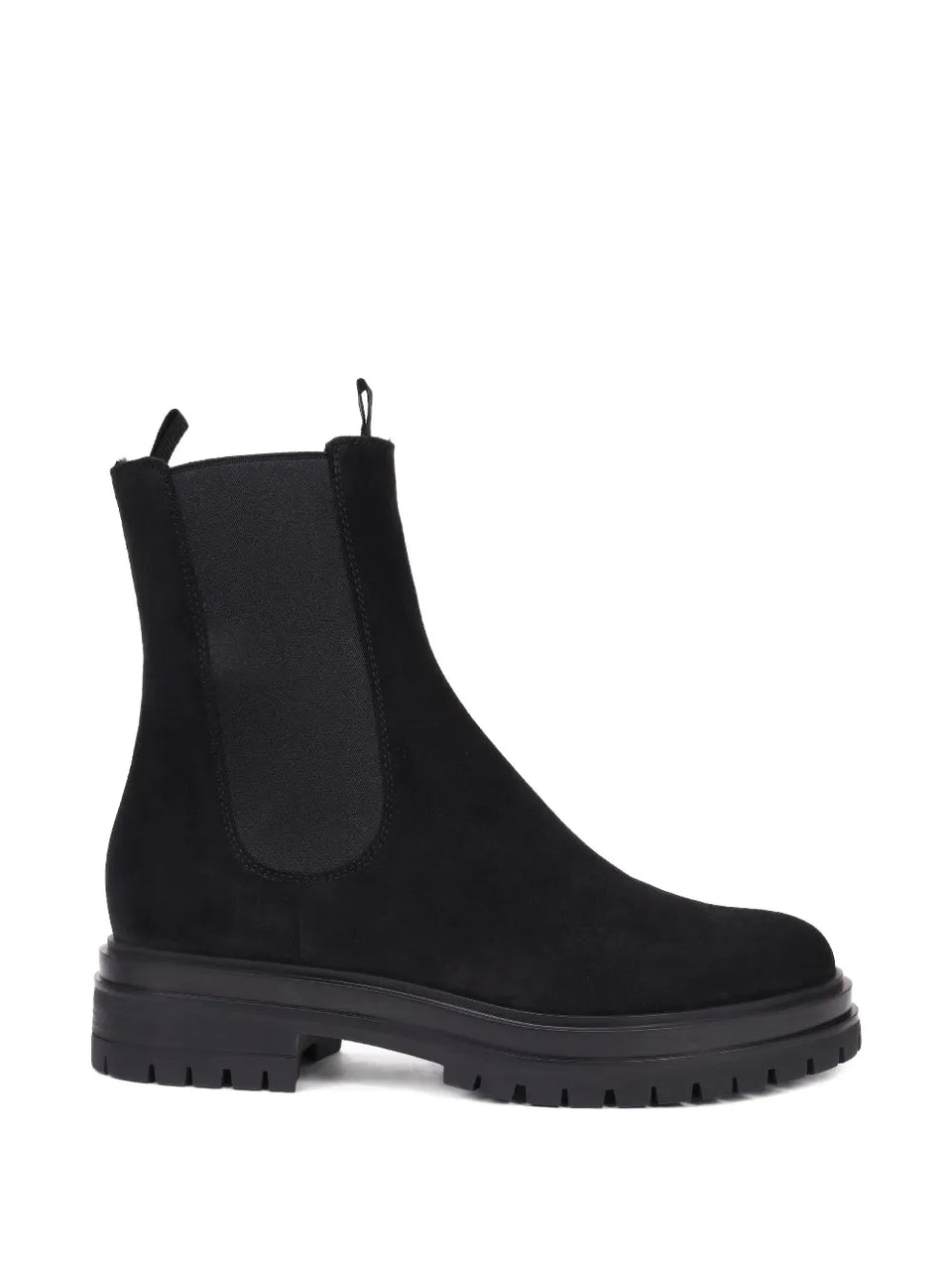 pull-on suede chelsea boots