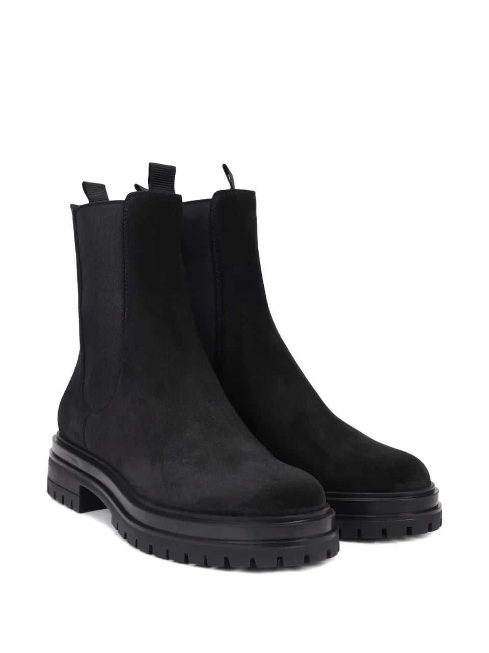 pull-on suede chelsea boots