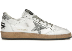 Golden Goose Wmns Ballstar 'White Silver Glitter'