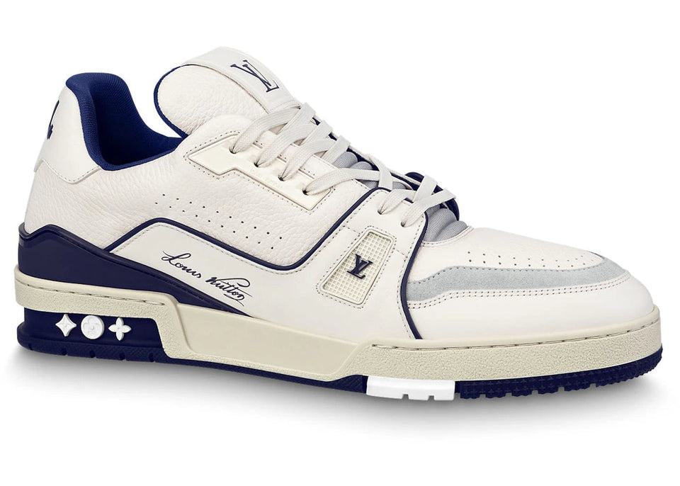 Louis Vuitton Trainer Low #54 Signature - White Marine