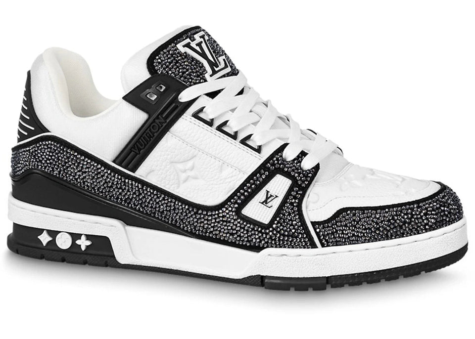Louis Vuitton Trainer Swarovski - White Black
