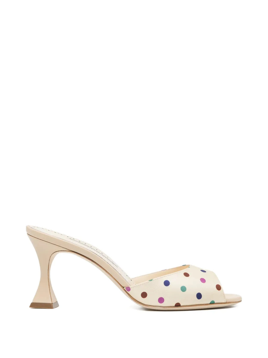 70mm polka-dot sandals