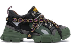 Gucci Flashtrek Sega Green Removable Crystal