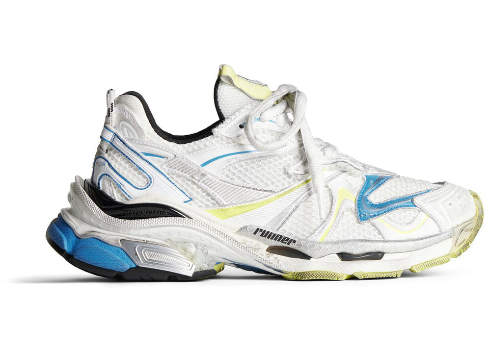 Balenciaga Runner Sneaker Worn-Out - White Yellow Blue