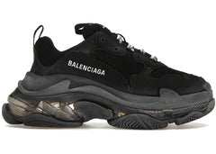 Balenciaga Triple S Clear Sole Double Black Womens
