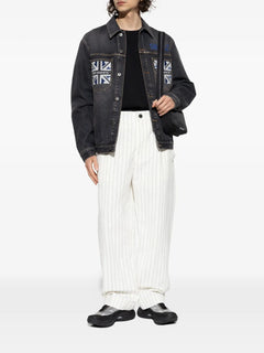flag-patch cotton jacket