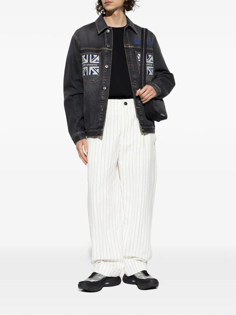 flag-patch cotton jacket