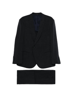 pinstripe single-button blazer