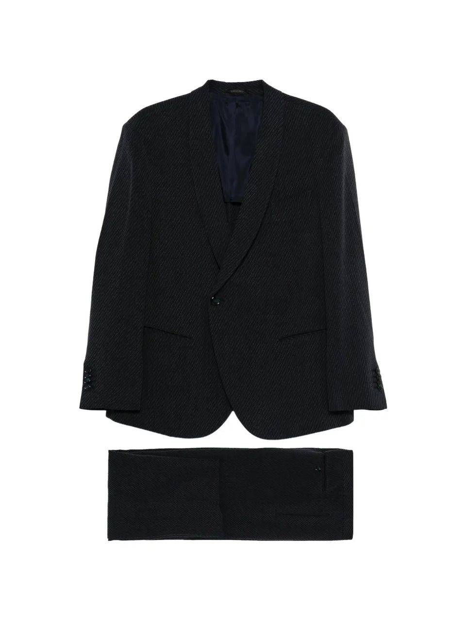 pinstripe single-button blazer