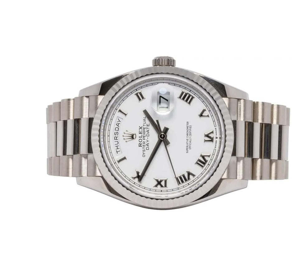 Rolex | Day-Date | 128239 | White gold | 36 x 43 mm | White gold | White | Automatic