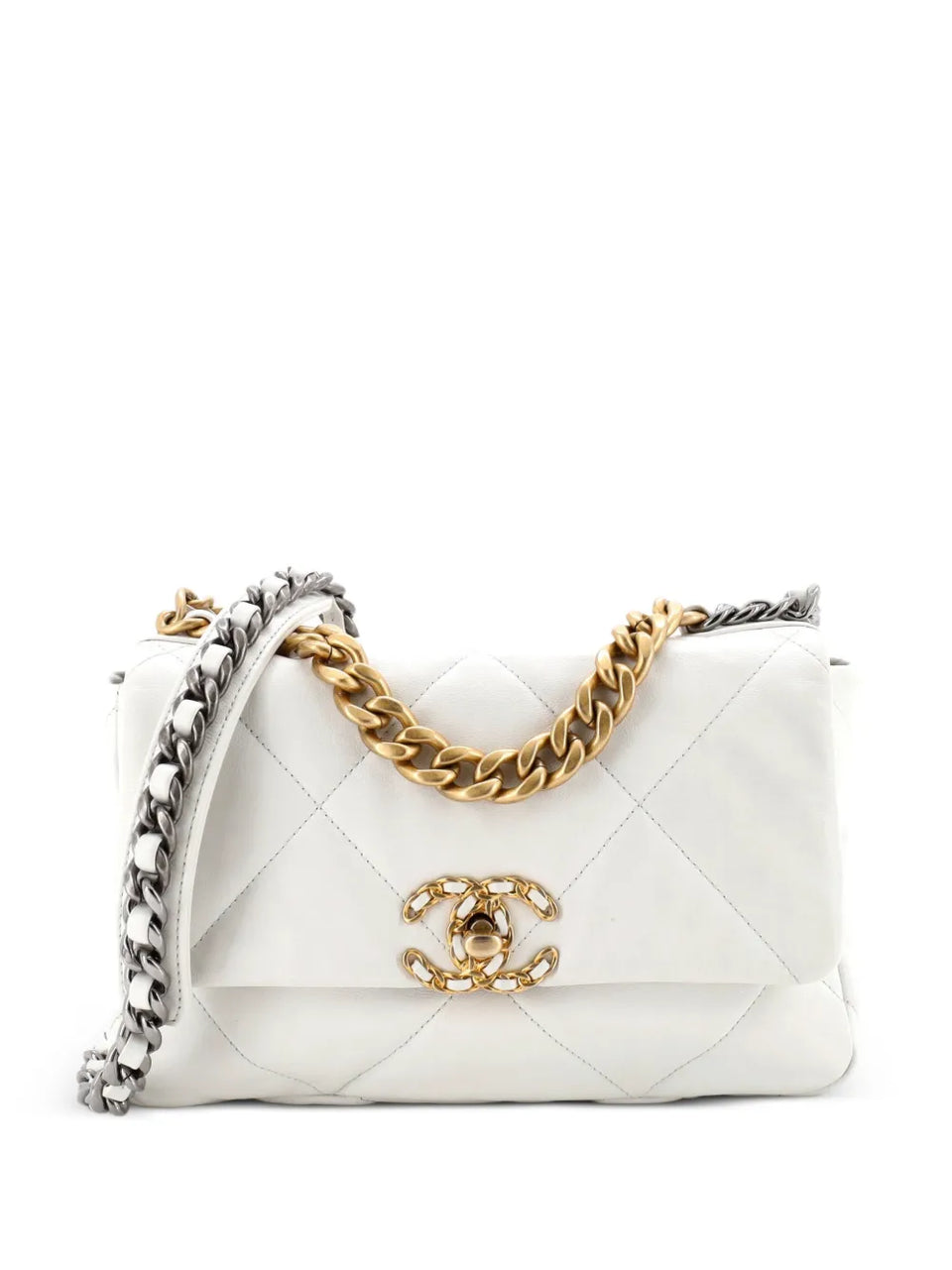 19 Flap Bag Quilted Leather Medium crossbody bag