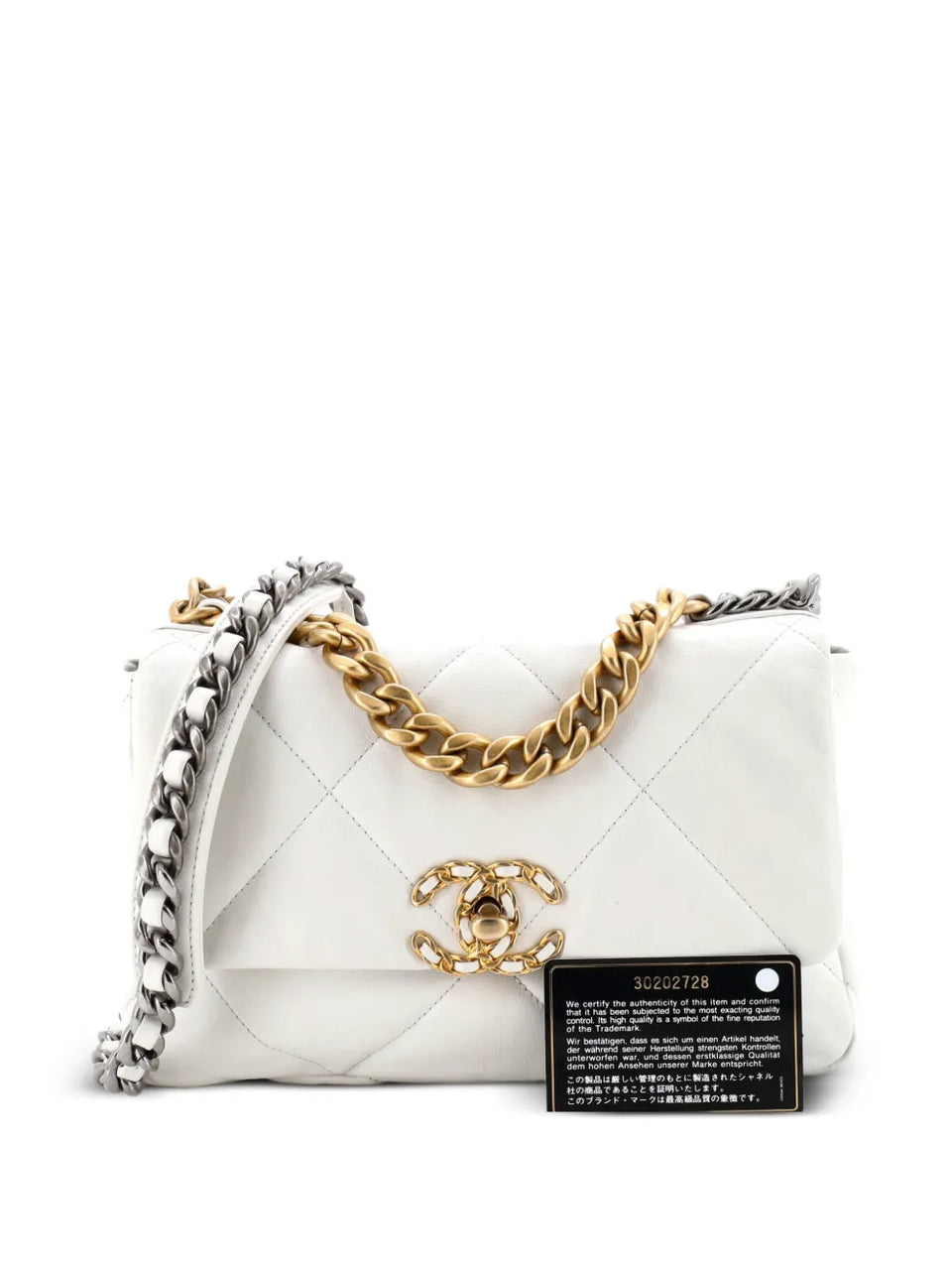 19 Flap Bag Quilted Leather Medium crossbody bag