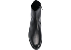 Balenciaga Leather Ankle Boot Black White Logo