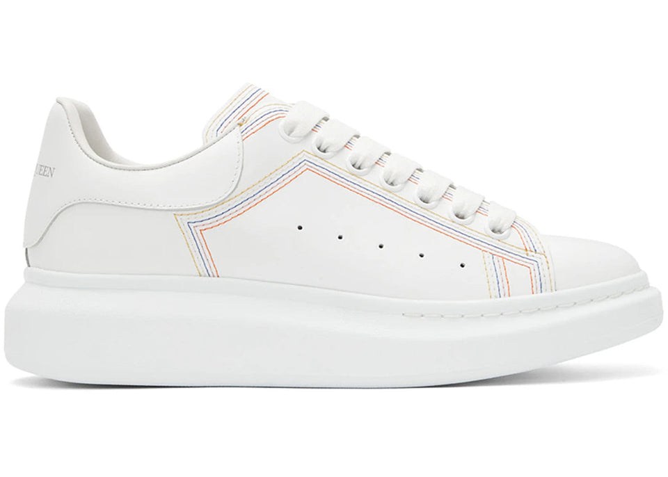 Alexander McQueen Oversized Sneaker Embroidered - White Multicolor