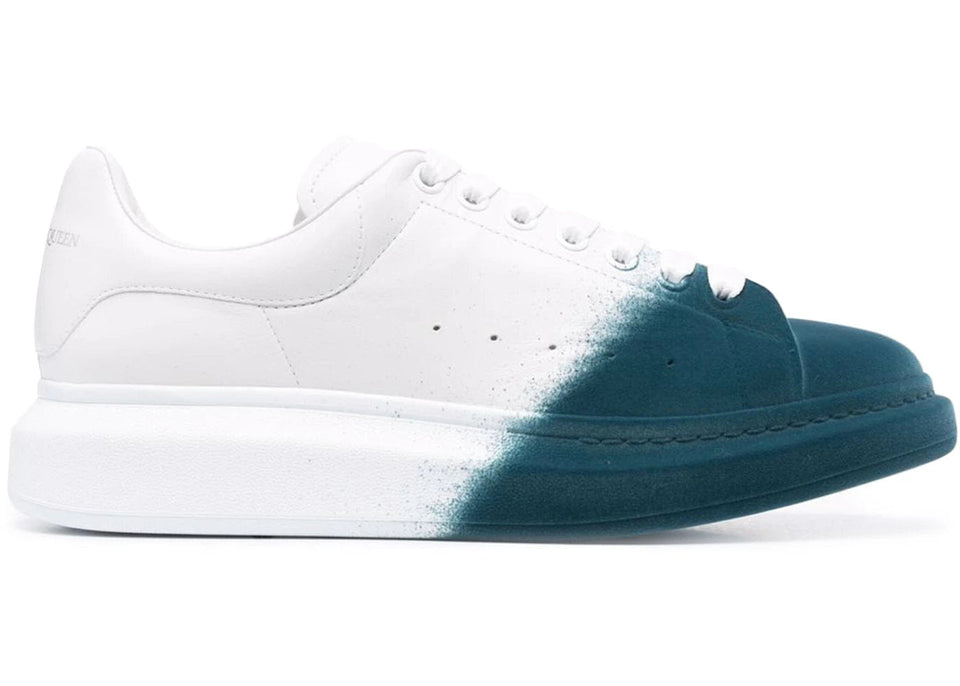 Alexander McQueen Oversized Sneaker White Emerald Green Spray