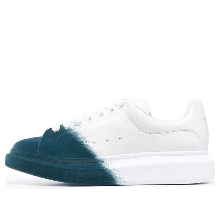 Alexander McQueen Oversized Sneaker White Emerald Green Spray