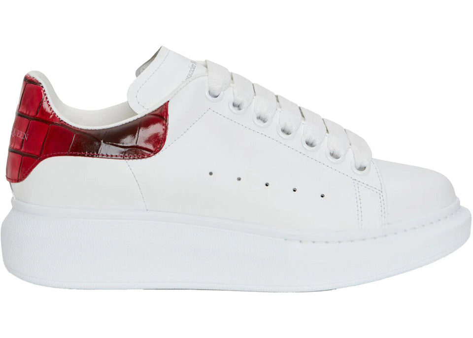 Alexander McQueen Wmns Oversized Sneaker 'Gradient Croc - White Welsh Red'