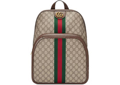 Gucci Ophidia Backpack Gg Supreme Medium Beige/Ebony
