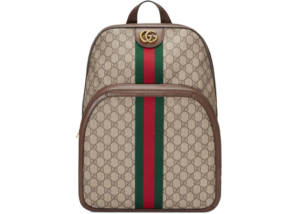 Gucci Ophidia Backpack Gg Supreme Medium Beige/Ebony