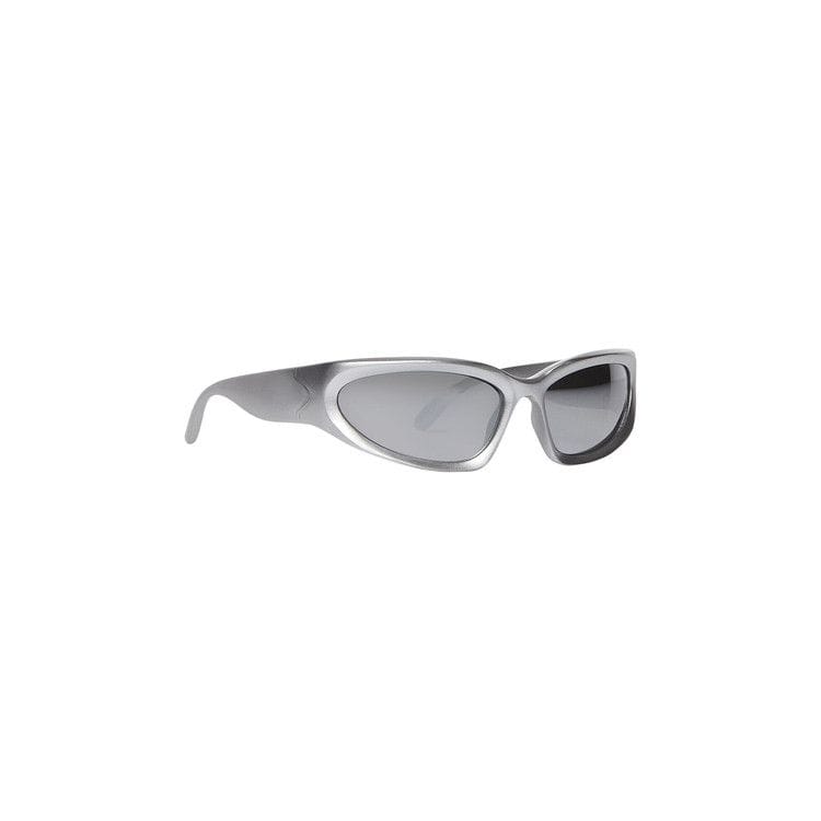 Balenciaga Swift Oval Sunglasses Silver