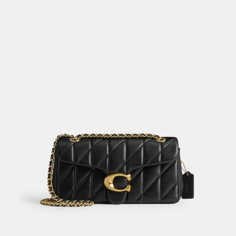 Coach Tabby Shoulder Bag 26 With Pillow Quilting Nappa Leather-Brass-Black