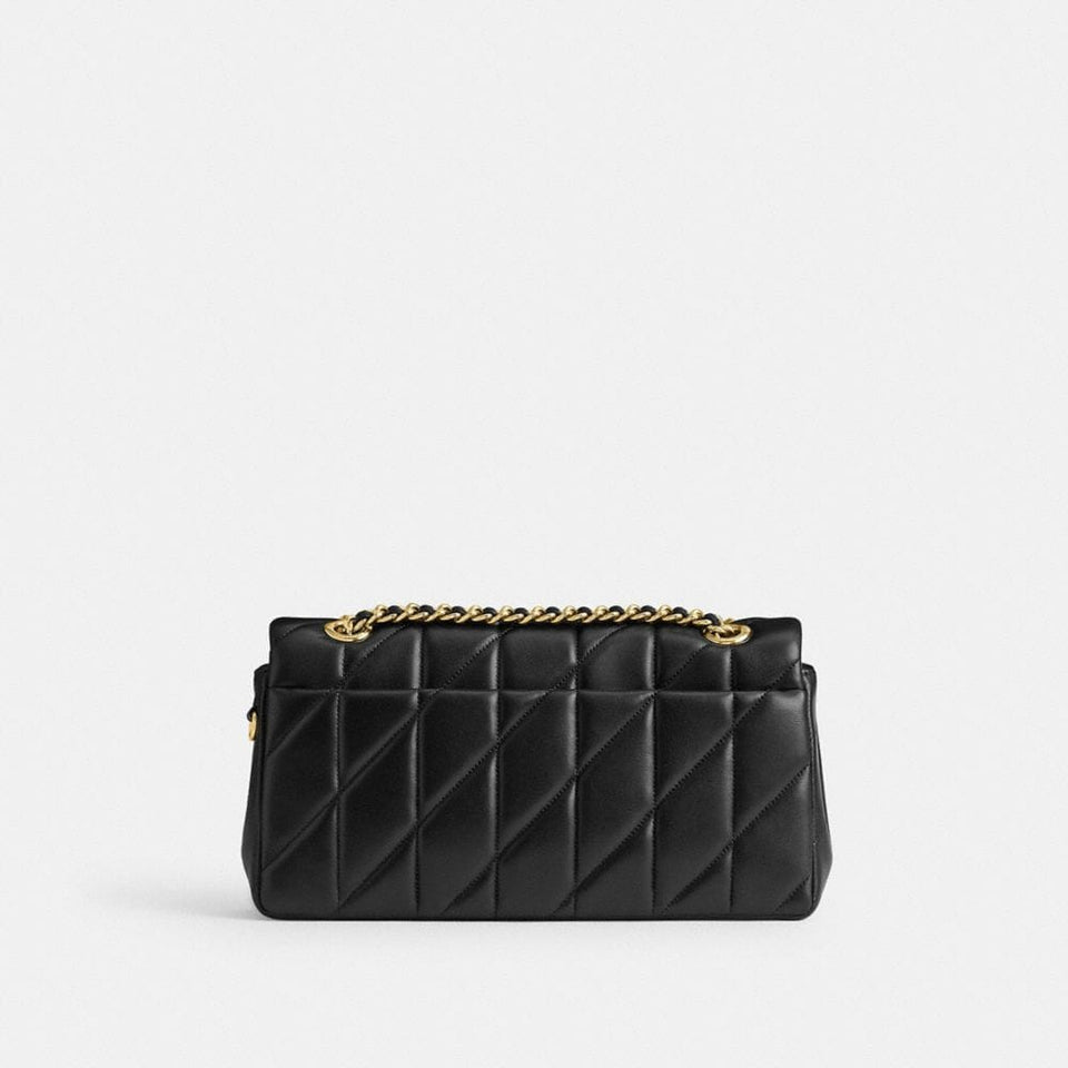 Coach Tabby Shoulder Bag 26 With Pillow Quilting Nappa Leather-Brass-Black
