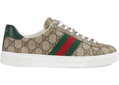 Gucci Ace Gg Crystal Canvas Web Beige Womens