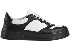 Gucci Gg Embossed White Black Leather