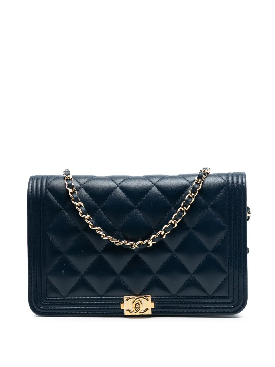 2016-2017 Quilted Lambskin Boy Wallet On Chain crossbody bag
