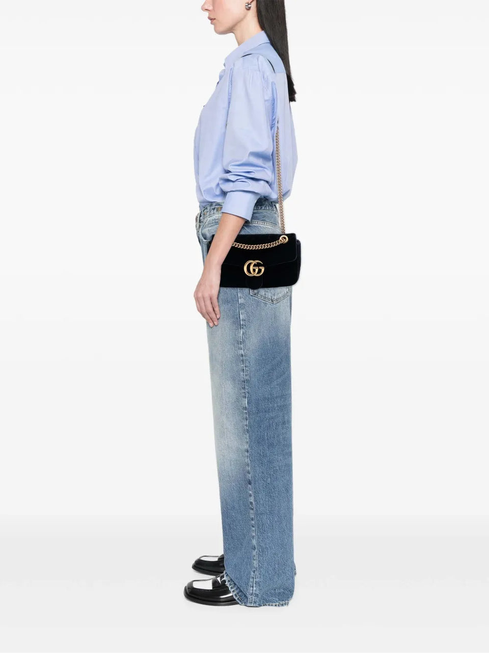 2016-2025 Medium GG Marmont Matelasse Velvet shoulder bag