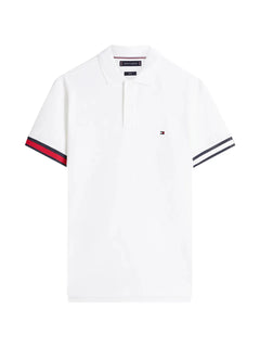 striped trim polo shirt