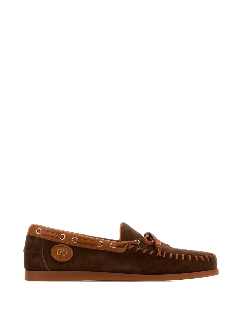 lace-detail boat shoes