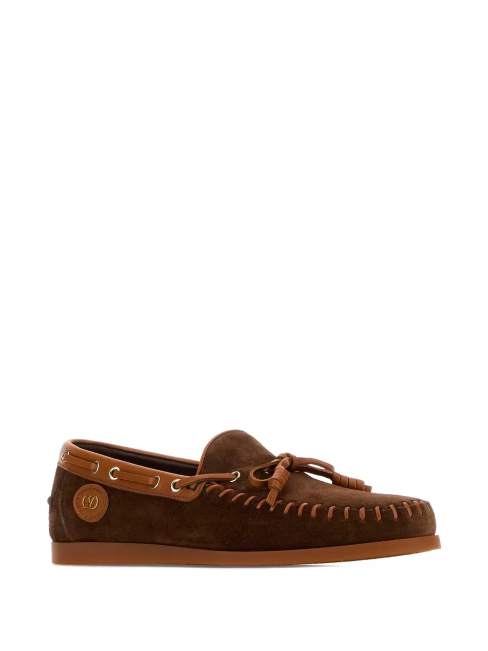 lace-detail boat shoes