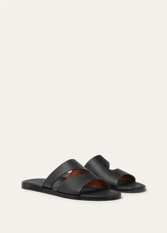 LoroPiana Pilat Plain Walk Sandal Black