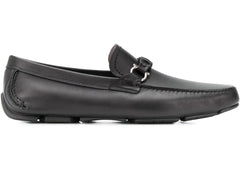 Ferragamo Gancini Leather Loafers Black