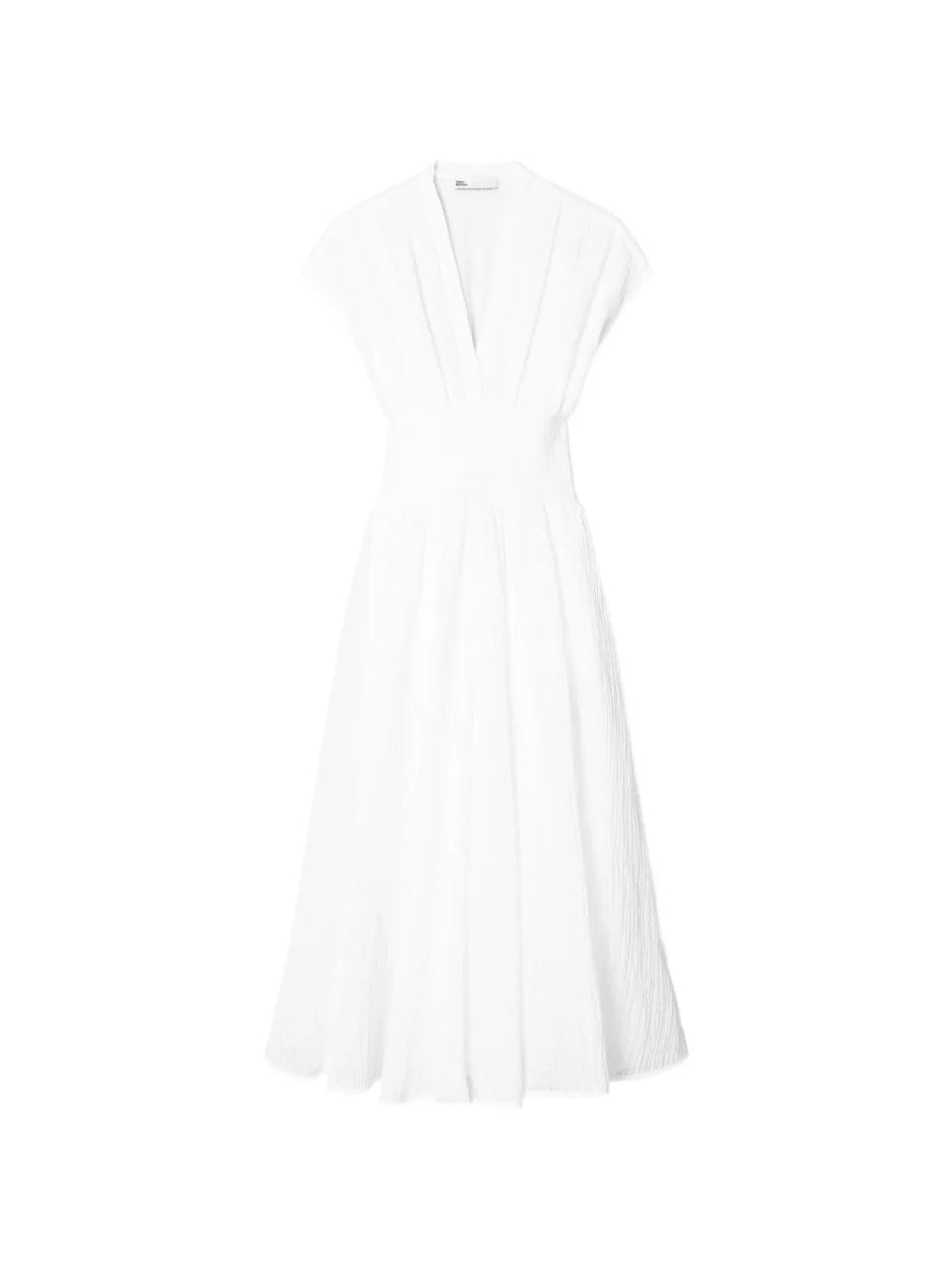 V-neck linen dress
